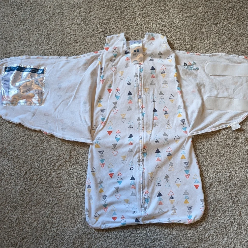 Halo Multicolor Triangle Sleep Sack in White